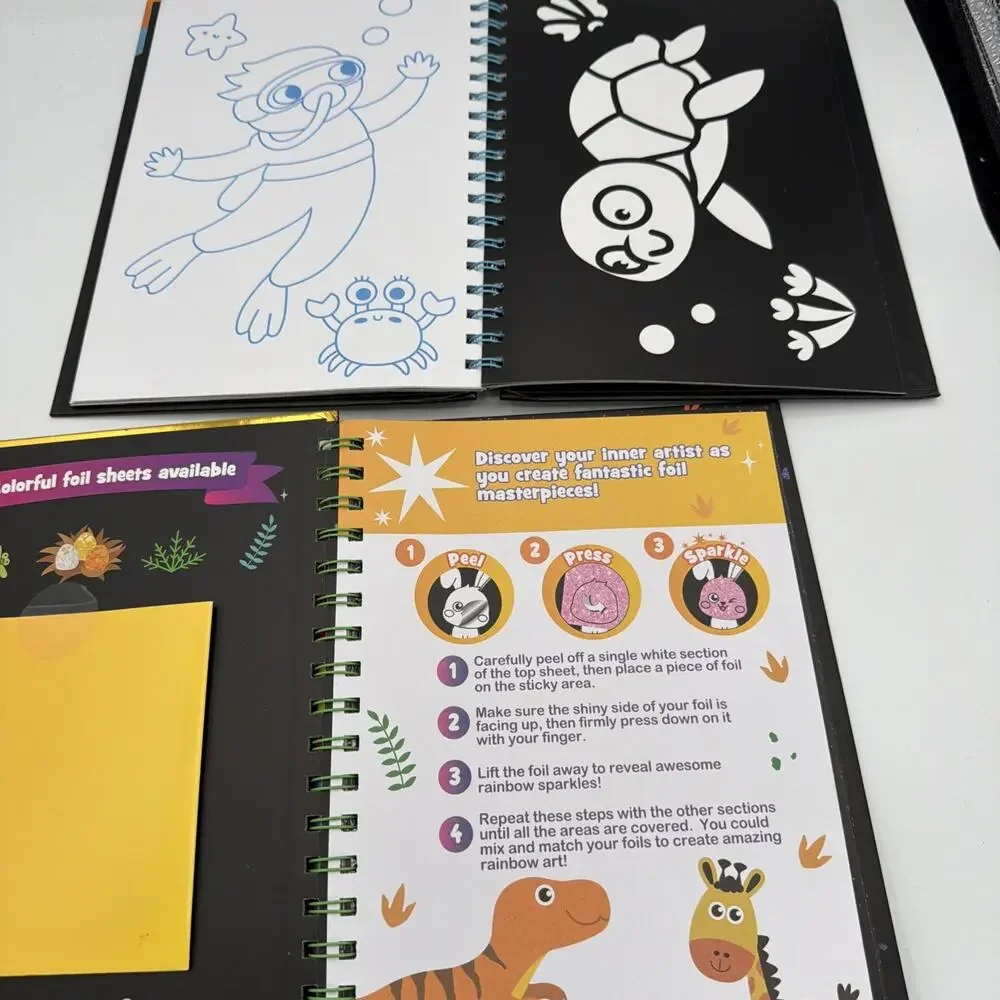 Arts & Crafts Activity, Foil Craft Animal DIY Art Fun Kits, No Mess Creativity 2